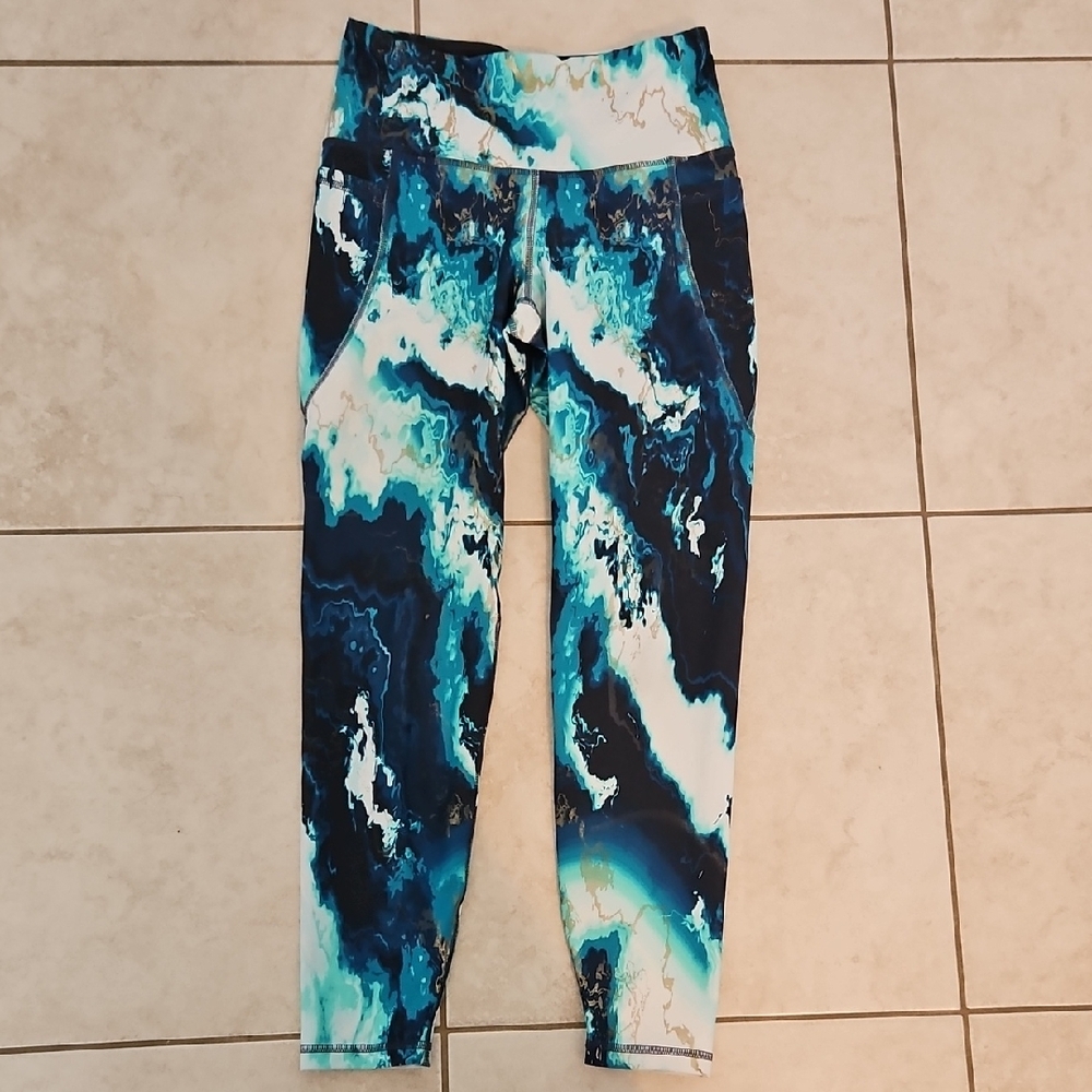 Stylish Blue Patterned Leggings